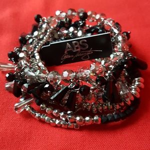 ABS ALLEN SCHWARTZ BEADED STRETCH BRACELET SET 6PC